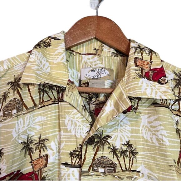 High‎ surf short sleeve button up top. Size large - Picture 2 of 11